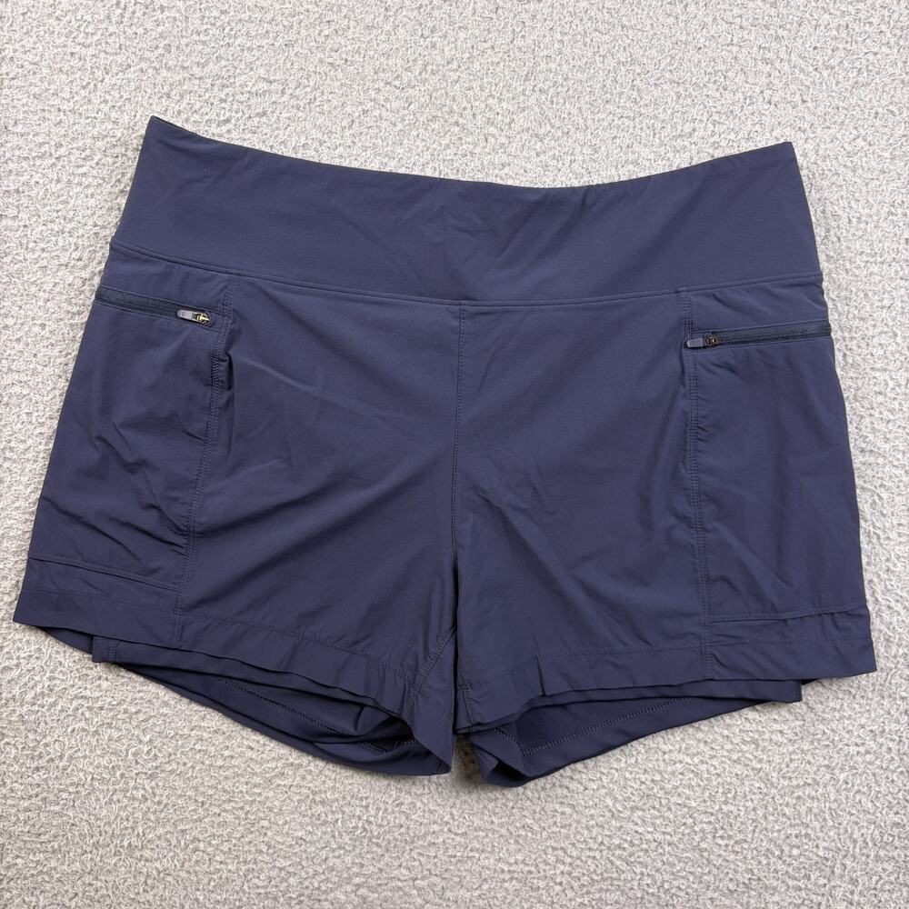 Mountain Hardwear Shorts Womens Large Blue Lined Freefall RipStop Outdoor Hiking